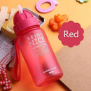 Baby Feeding water bottle Portable no spill Cup My plastic bottle Children`s small kettle with straw Food Grade Slide cover copo-red-JadeMoghul Inc.