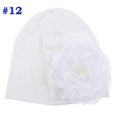 Baby Flower Hat Newborn Girl Cotton Beanie Cap Peony Flower Infant Spring Hat Children Accessories Retail SW057-Color 12-M-JadeMoghul Inc.