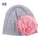 Baby Flower Hat Newborn Girl Cotton Beanie Cap Peony Flower Infant Spring Hat Children Accessories Retail SW057-Color 3-M-JadeMoghul Inc.