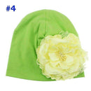 Baby Flower Hat Newborn Girl Cotton Beanie Cap Peony Flower Infant Spring Hat Children Accessories Retail SW057-Color 4-M-JadeMoghul Inc.