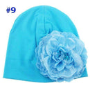 Baby Flower Hat Newborn Girl Cotton Beanie Cap Peony Flower Infant Spring Hat Children Accessories Retail SW057-Color 9-M-JadeMoghul Inc.