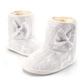Baby Girl Cable Knit Soft Winter Booties-White-1-JadeMoghul Inc.
