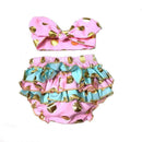 Baby Girl Gold Polka Dot Bloomers Diaper Cover Ruffles Baby Girl Shower Gift Photo Shoot Props with Headband-1-0-3 months-JadeMoghul Inc.