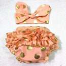 Baby Girl Gold Polka Dot Bloomers Diaper Cover Ruffles Baby Girl Shower Gift Photo Shoot Props with Headband-5-0-3 months-JadeMoghul Inc.