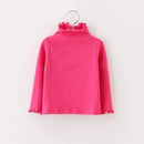 Baby Girl Lotus Leaf Sleeves Shirt Skirt Toddler Pink White Color A-line Baby Girls Dress Solid Princess Baby Girl's Clothing-RR-9M-JadeMoghul Inc.