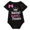 Baby Girls' "Mommy's Little Princess"/"Daddy's Little Girl" Romper-Black-0-3 months-JadeMoghul Inc.