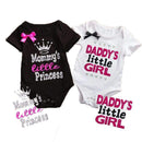 Baby Girls' "Mommy's Little Princess"/"Daddy's Little Girl" Romper-White-0-3 months-JadeMoghul Inc.
