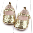 Baby Girls Sequin Glitter Soft Sole Party Shoes-Gold-1-JadeMoghul Inc.