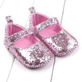 Baby Girls Sequin Glitter Soft Sole Party Shoes-Pink-1-JadeMoghul Inc.