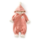 Baby Infant Winter Cotton Plush Snowsuit Zipper Design Newborn Baby Girl Boys Clothes Snowsuit For Boys Winter Coats-Red-6M-JadeMoghul Inc.