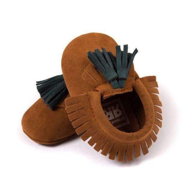 Baby Moccasins Shoes Baby Soft PU Leather Tassel Girls Bow Moccs Moccasin Bow First Walkers-CDL-13-18 Months-JadeMoghul Inc.