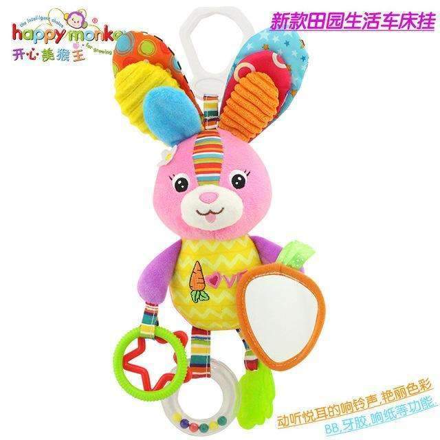 Baby Plush Animal Multi Activity Hanging Toy-Rabbit-JadeMoghul Inc.