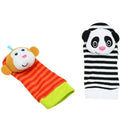 Baby rattle toys Garden Bug Wrist Rattle and Foot Socks Animal Cute Cartoon Baby Socks rattle toys 9% off AExp