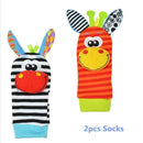 Baby rattle toys Garden Bug Wrist Rattle and Foot Socks Animal Cute Cartoon Baby Socks rattle toys 9% off AExp