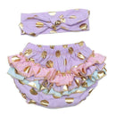 Baby Ruffle Bloomers cute Baby Diaper Cover Toddler fashion Summer girls Shorts Dot Gold printing Newborn Pants shorts kids-1-18M-JadeMoghul Inc.