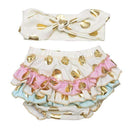 Baby Ruffle Bloomers cute Baby Diaper Cover Toddler fashion Summer girls Shorts Dot Gold printing Newborn Pants shorts kids-12-18M-JadeMoghul Inc.