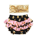 Baby Ruffle Bloomers cute Baby Diaper Cover Toddler fashion Summer girls Shorts Dot Gold printing Newborn Pants shorts kids-13-18M-JadeMoghul Inc.