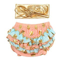 Baby Ruffle Bloomers cute Baby Diaper Cover Toddler fashion Summer girls Shorts Dot Gold printing Newborn Pants shorts kids-16-18M-JadeMoghul Inc.