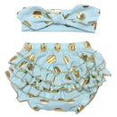 Baby Ruffle Bloomers cute Baby Diaper Cover Toddler fashion Summer girls Shorts Dot Gold printing Newborn Pants shorts kids-8-18M-JadeMoghul Inc.