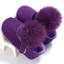 Baby Shoes Sweet Infant Toddler Prewalkers Girl Princess Hair Ball First Walkers Pram Crib Bebe Shoes Mary Jane 2-Purple-13-18 Months-JadeMoghul Inc.