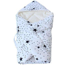 Baby Swaddle 90*90cm Baby Blanket Thick Warm Berber Fleece Envelopes For Newborns Infant Wrap Baby Bedding Sleeping-Black Star-JadeMoghul Inc.
