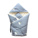 Baby Swaddle 90*90cm Baby Blanket Thick Warm Berber Fleece Envelopes For Newborns Infant Wrap Baby Bedding Sleeping-Grey crown-JadeMoghul Inc.