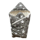 Baby Swaddle 90*90cm Baby Blanket Thick Warm Berber Fleece Envelopes For Newborns Infant Wrap Baby Bedding Sleeping-Grey star-JadeMoghul Inc.