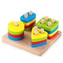 Baby Toys Montessori Wooden Geometric Sorting Board Blocks Kids Educational Toys Building Blocks Child Gift--JadeMoghul Inc.