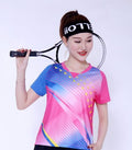 Badminton shirt Male/Female ,Ping pong t-shirts , short sleeve sports tennis shirt,Table Tennis Jersey t-shirts Masculino Mujer-women rose red shirt-XL-JadeMoghul Inc.