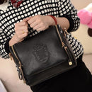 Bags for Women 2018 New Collection PU Leather Crown Shoulders Doulber Zipper Messenger Bag Elegant Ladies Evening Party Bag-Black-JadeMoghul Inc.