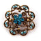 Baiduqiandu Antique Gold Color Plated Crystal Rhinestones Diamante Vintage Flower Brooch Pins for Women in Assorted Designs-5457-JadeMoghul Inc.