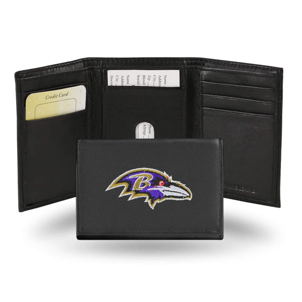 Credit Card Wallet Baltimore Ravens Embroidered Trifold