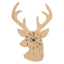 Bamboo Stag Head Wall Clock-BAMBOO-JadeMoghul Inc.