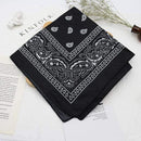 Bandana kerchief Unisex Hip Hop Black Hair Band Neck Scarf Sports Headwear Wrist Wraps Head Square Scarves Print Handkerchief JadeMoghul Inc.