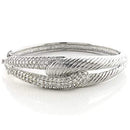 Bangle Charm Bracelets LO614 Rhodium Brass Bangle with AAA Grade CZ
