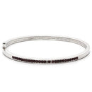 Bangle Charm Bracelets LO851 Imitation Rhodium Brass Bangle with Crystal