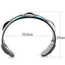 Bangle Charm Bracelets TK2794 Stainless Steel Bangle with Leather