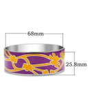 Bangle Charm Bracelets TK290 Stainless Steel Bangle with Epoxy in No Stone