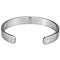 Bangles LO3625 Reverse Two-Tone White Metal Bangle with Top Grade Crystal