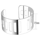 Bangles LO4658 Matte Rhodium & Rhodium Stainless Steel Bangle
