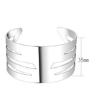 Bangles LO4659 Matte Rhodium & Rhodium Stainless Steel Bangle