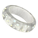 Bangles VL092 Resin Bangle with Top Grade Crystal in Aurora Borealis