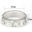 Bangle Bangles VL092 Resin Bangle with Top Grade Crystal in Aurora Borealis Alamode Fashion Jewelry Outlet