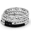 Charm Bangle LO3640 Stainless Steel Bangle with AAA Grade CZ