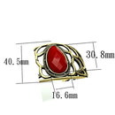 Charm Bangle LO3830 Antique Copper Brass Bangle with Synthetic in Siam