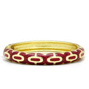 Gold Bangle Bracelet LO2130 Flash Gold White Metal Bangle with Epoxy in No Stone