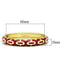 Gold Bangle Bracelet LO2130 Flash Gold White Metal Bangle with Epoxy in No Stone