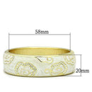 Gold Bangle Bracelet LO2131 Flash Gold White Metal Bangle with Crystal