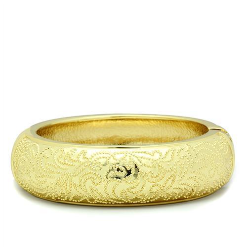 Gold Bangle Bracelet LO2132 Flash Gold White Metal Bangle