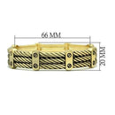 Gold Bangle Bracelet LO2135 Flash Gold White Metal Bangle